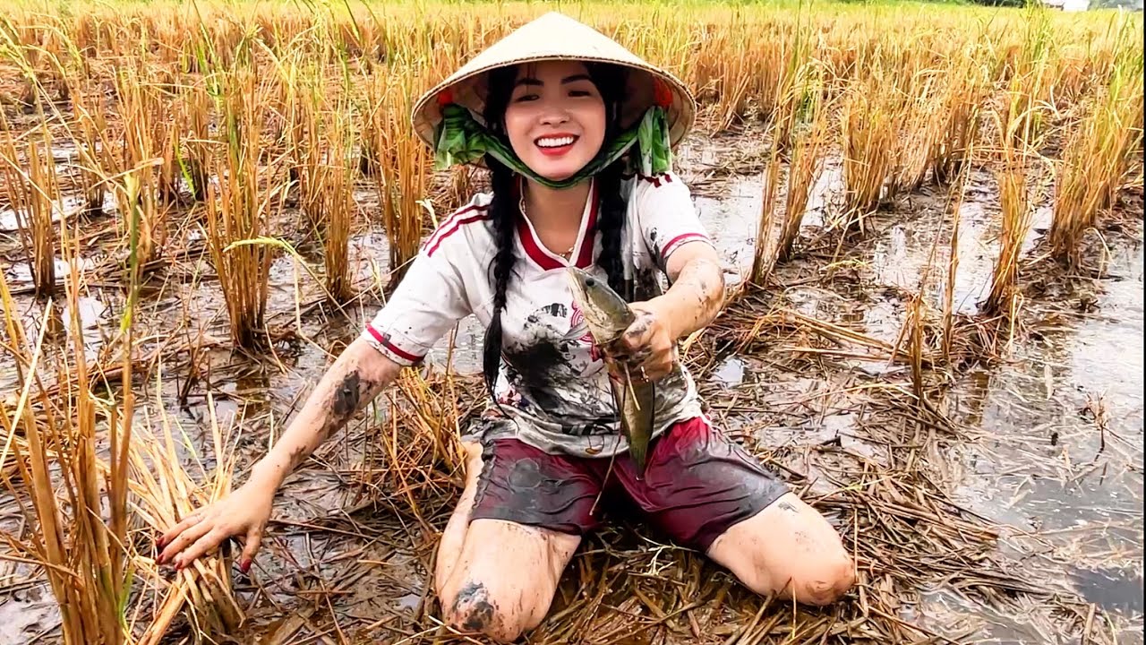 Ai chiều em Tâm Như bằng anh Núi leo dừa, em gái đòi bắt cá anh Núi tát luôn cái vuông tôm cười xĩu.