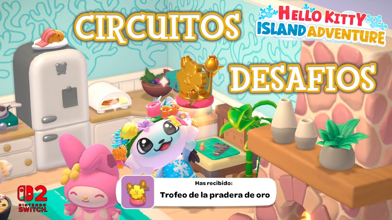CIRCUITOS DE DESAFIO 🌺TODOS LOS RECORRIDOS 🎀HELLO KITTY ISLAND AVENTURE ✨| Nintendo Switch