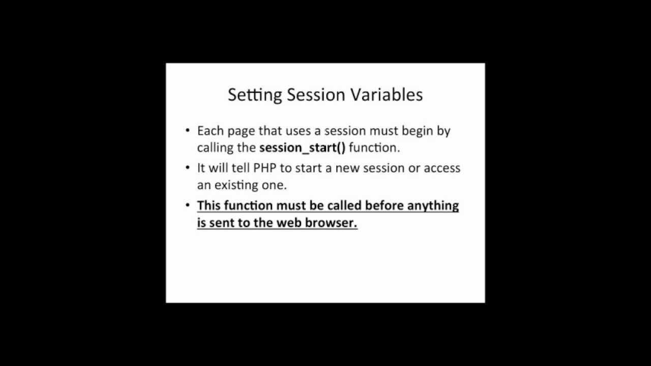 PHP User Authentication with Sessions