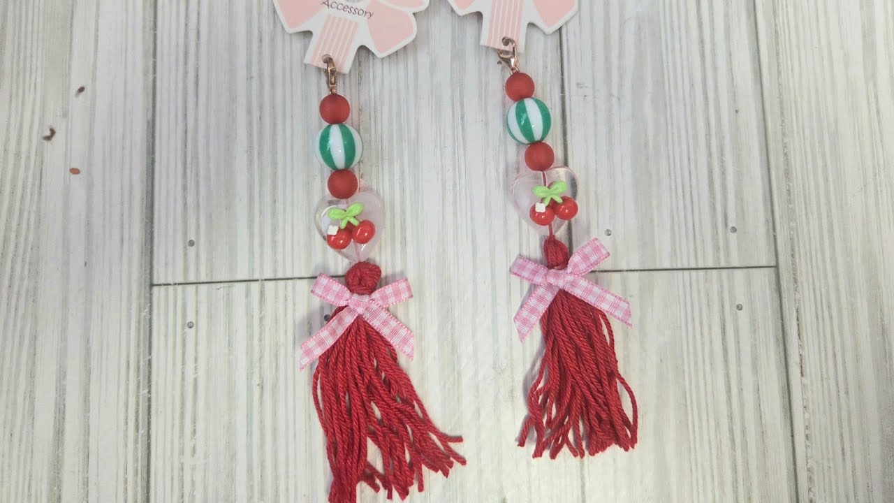 Let's Make Cherry Themed Tassels!🍒