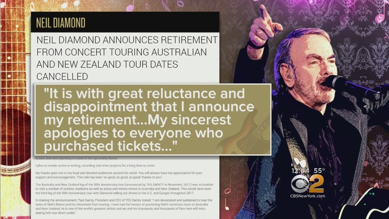 Neil Diamond To Retire From Touring Due To Parkinson's Disease