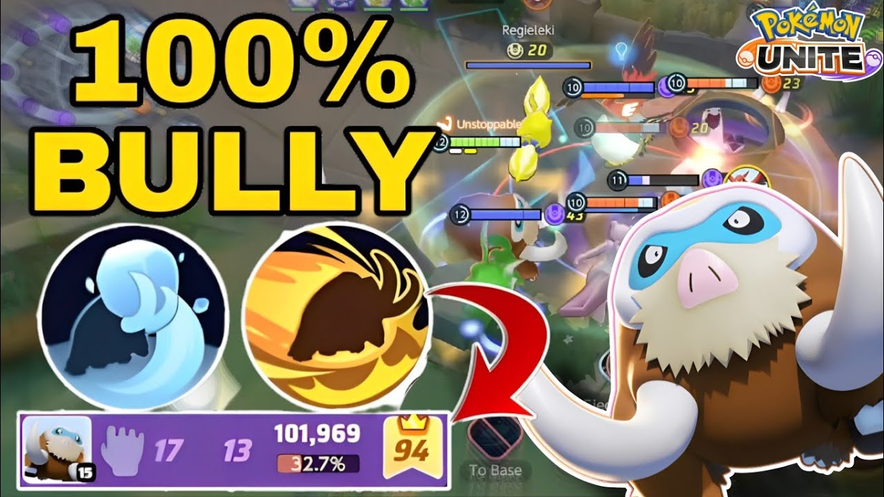100K+ DAMAGE | Bully your Opponents with the Stun Beast MAMOSWINE | Pokemon Unite