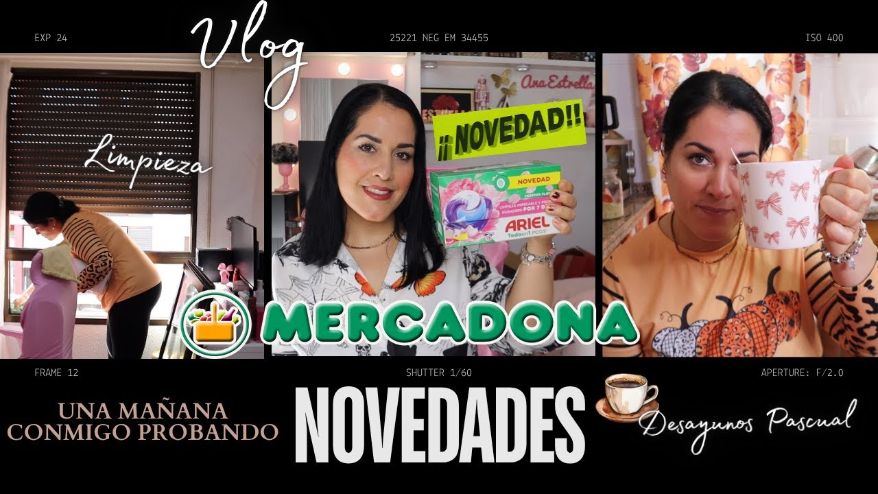 VLOG🎬NOVEDADES MERCADONA🔥PRUEBO EL NUEVO ARIEL FRESCOR FLORAL🌸+UNA MA&Ntilde;ANA CONMIGO
