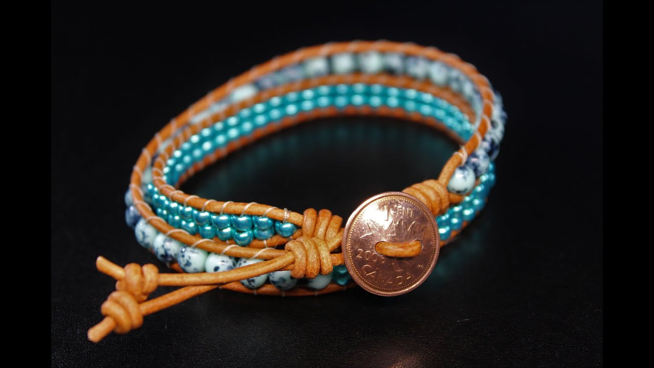 Double Leather Wrap Bracelet