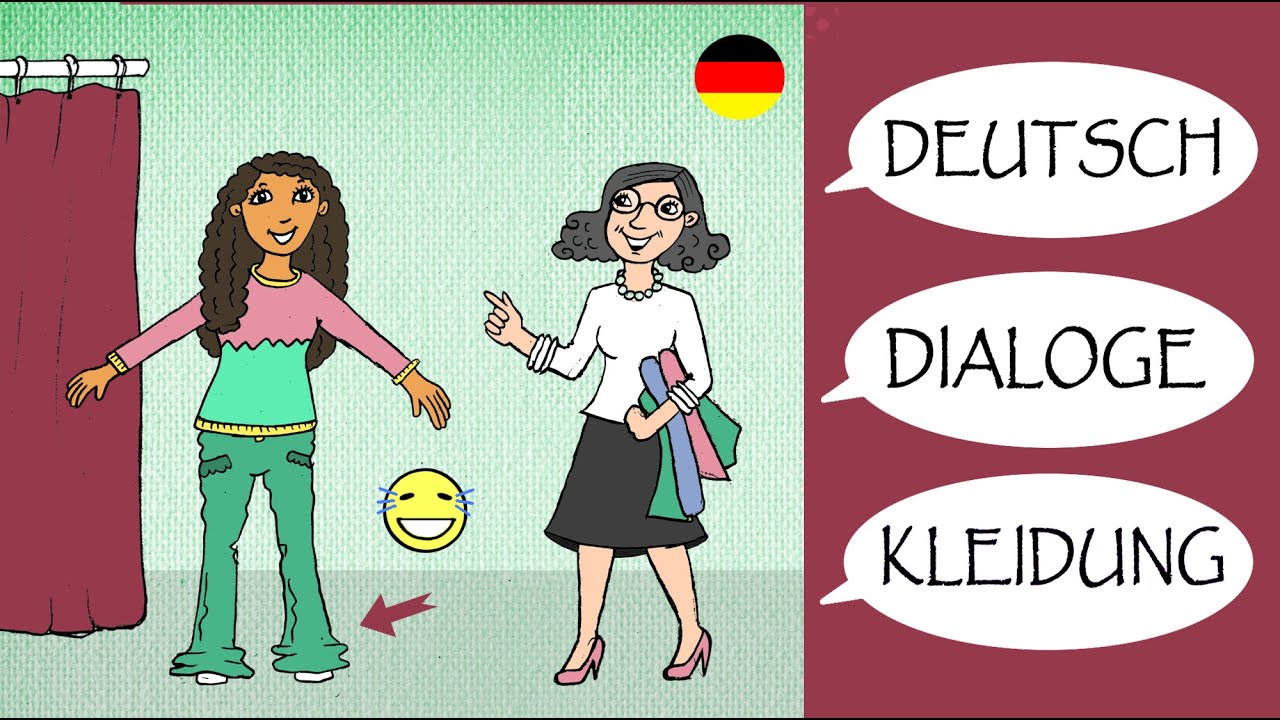 Deutsch lernen:  Dialoge / Kleidung kaufen / shopping / German lesson: clothing / A2 / B1