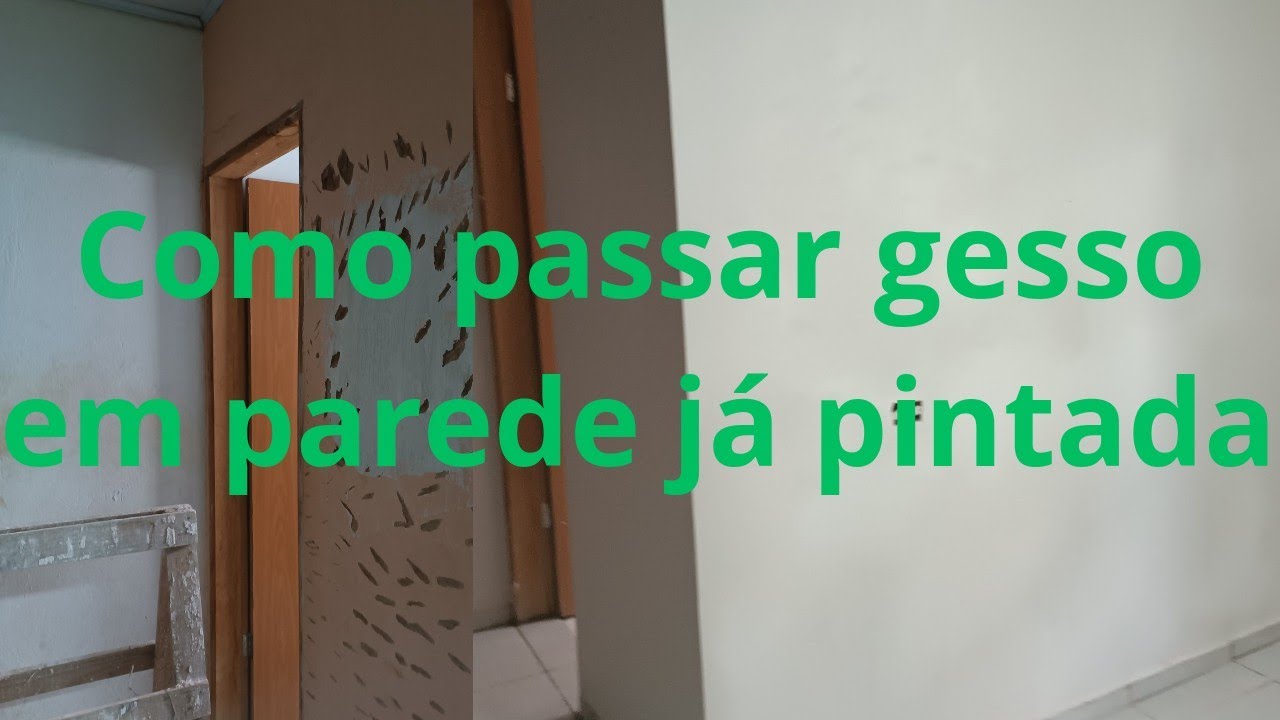Como passar gesso em parede já pintada , regularizando a parede com gesso !