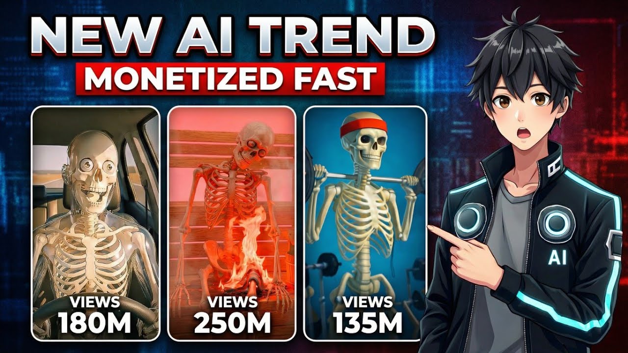 How to Create Viral Skeleton Science Facts Shorts with AI (2026) | Faceless Anatomy Shorts Tutorial