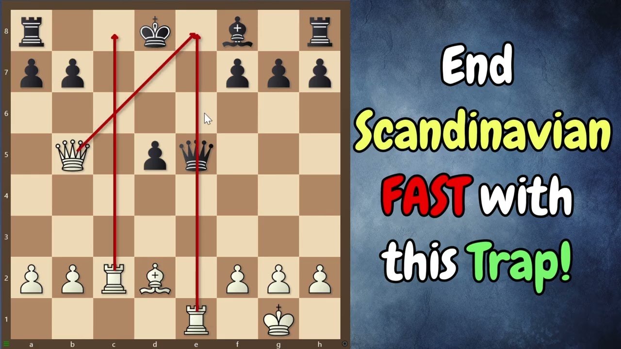 End Scandinavian Fast with this Trap #chess