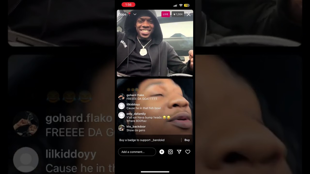 BandoKd on live riding through opps block!! 800_Tj joins