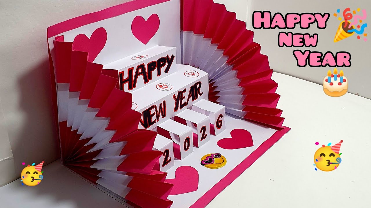 DIY - Happy New Year Greetings Card 2026 | Handmade New Year Card | New Year Special Card 