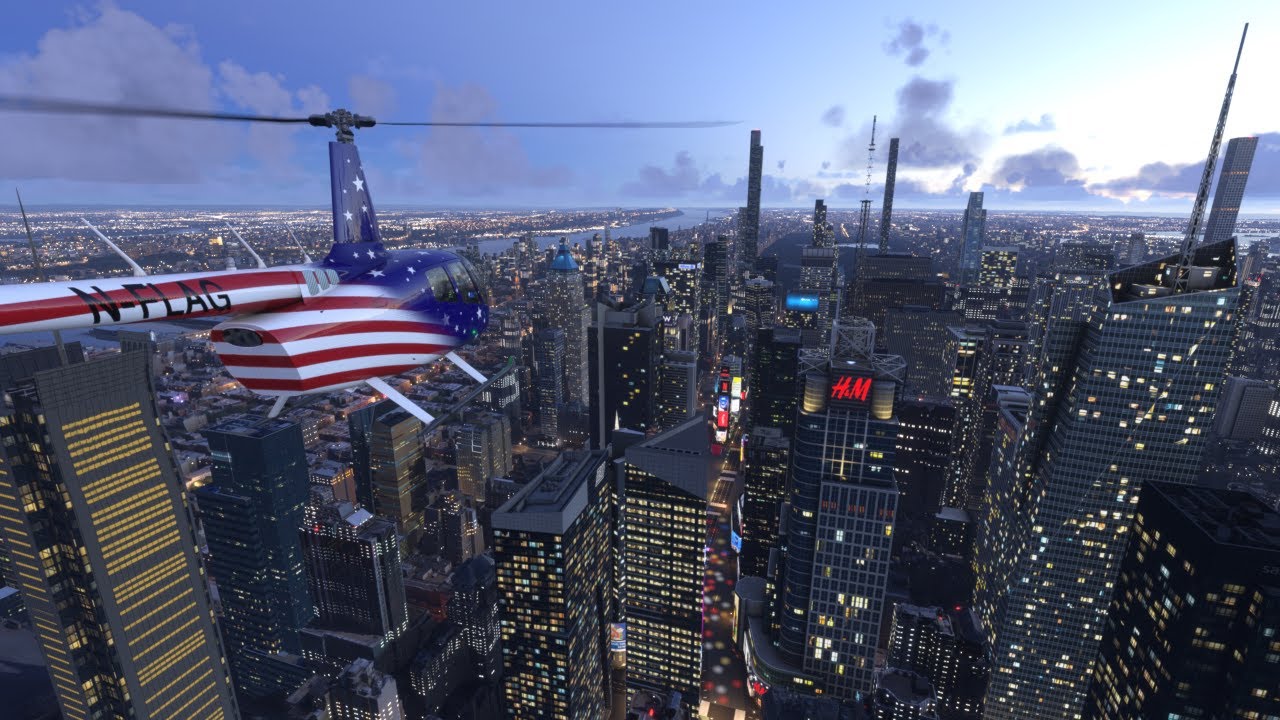 New York | H&eacute;lico | MSFS 2024 vs X-Plane 12 vs SamScene3D (QHD)