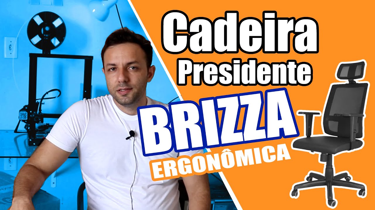 CADEIRA ERGONÔMICA PRESIDENTE BRIZZA APOIO CABEÇA da plaxmetal - Unboxing, Montagem e Review.