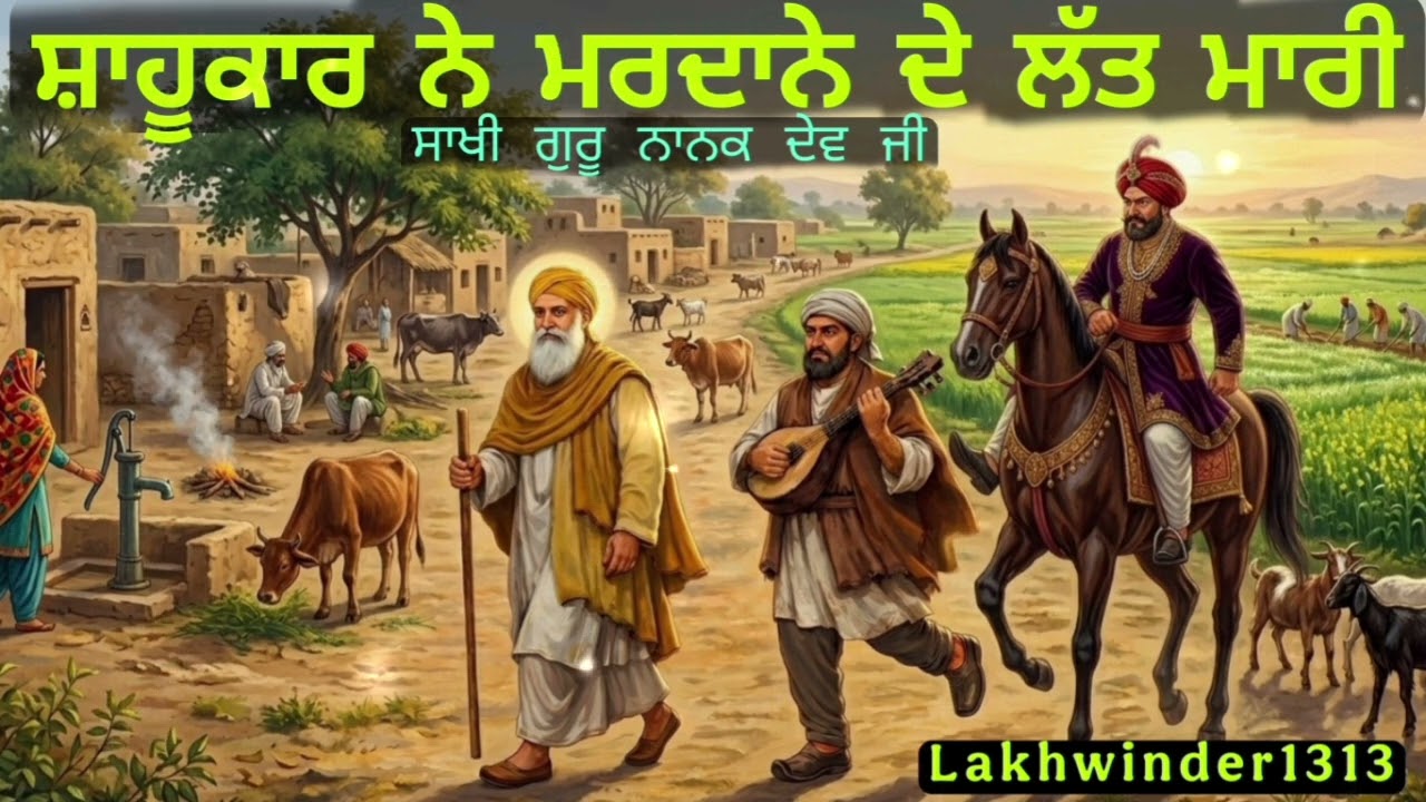 ਇਕ ਸ਼ਾਹੂਕਾਰ ਨੇ ਭਾਈ ਮਰਦਾਨਾ ਜੀ ਨੂੰ ਲੱਤ ਮਾਰੀ ( ਸਾਖੀ ਗੁਰੂ ਨਾਨਕ ਦੇਵ ਜੀ ਦੀ )