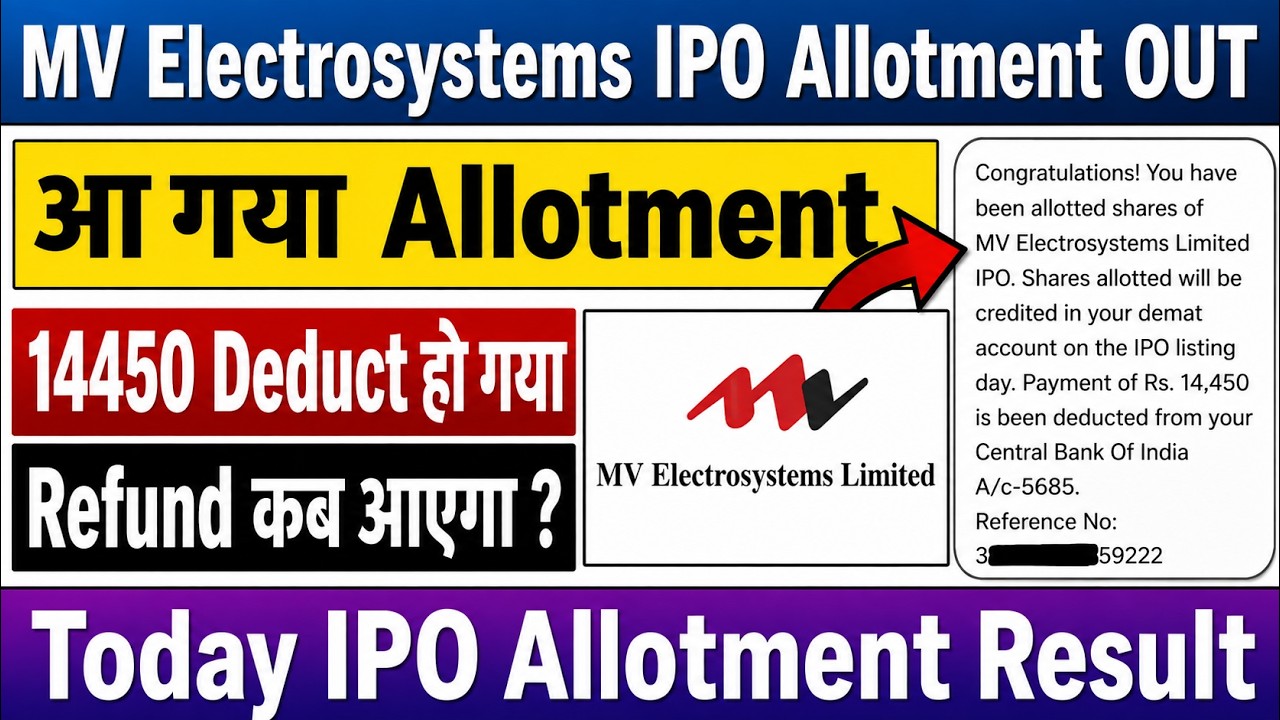 MV Electrosystems IPO Allotment Status | How to Check Allotment & GMP