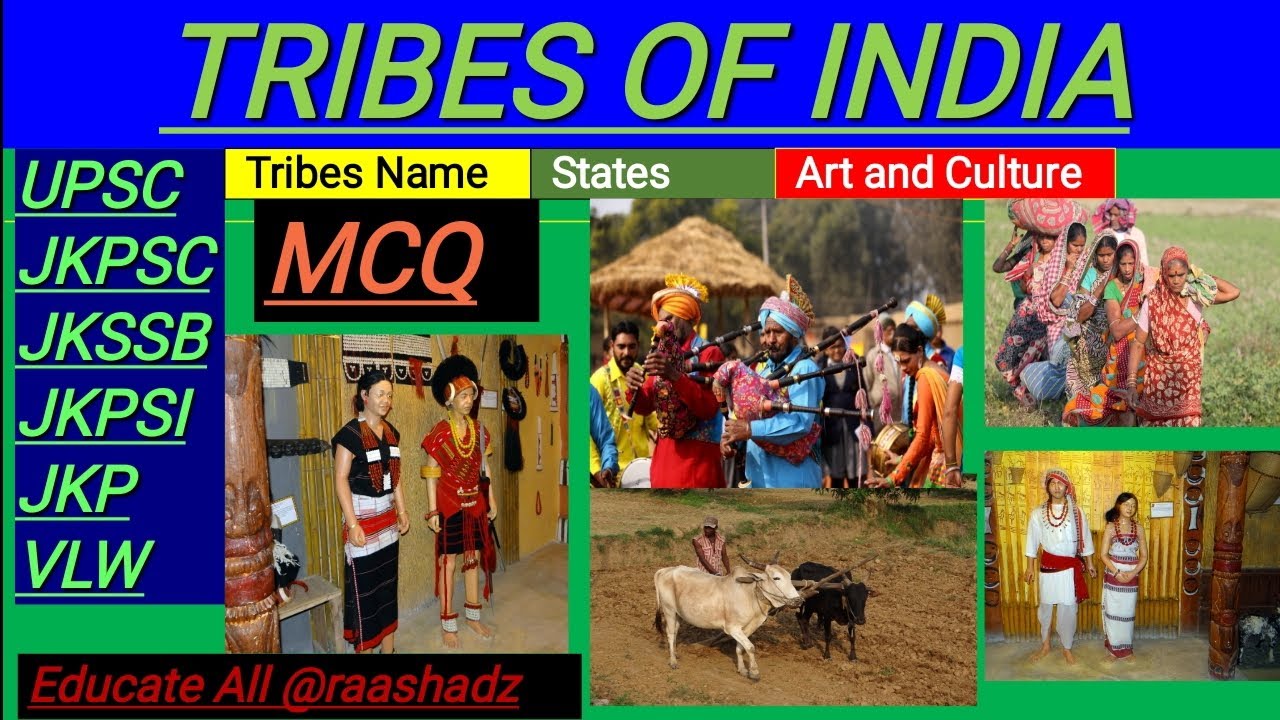 Tribes of India MCQ for #upsc #jkssb #jkpsc #jkpolice #jkpsi #tribes #mcq #gk #currentaffairs