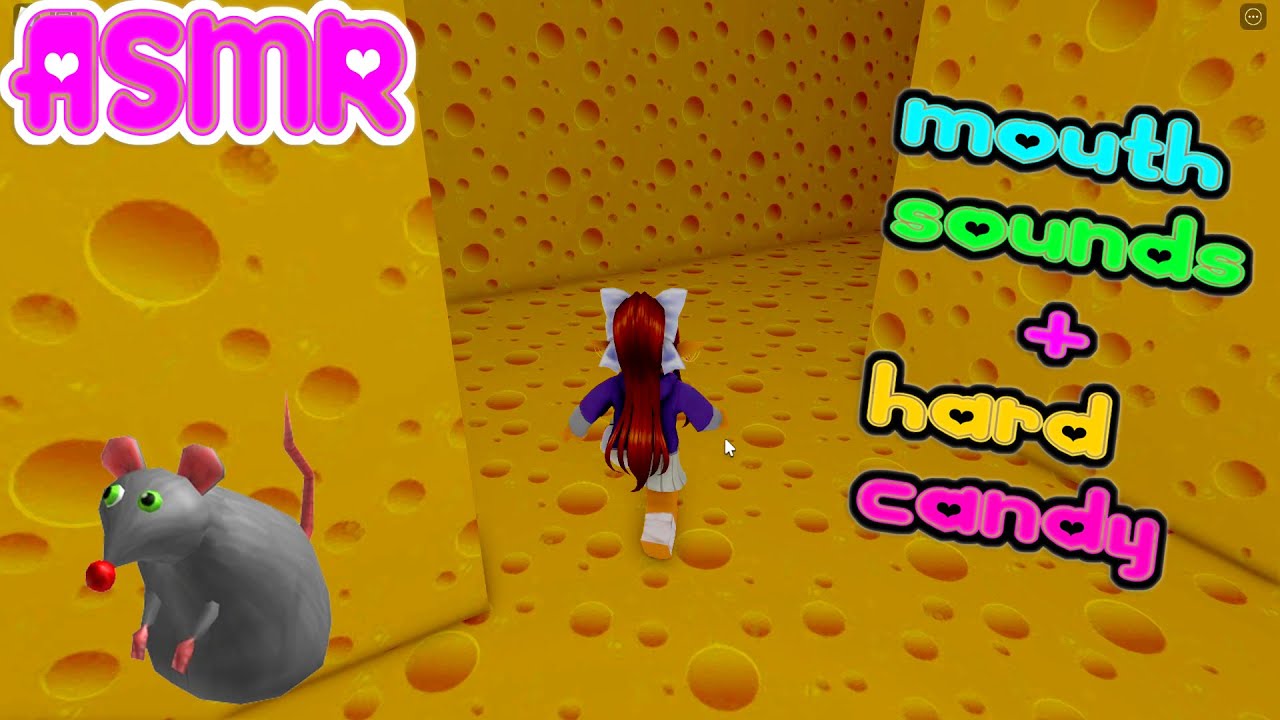 ASMR Roblox 🍀 Cheese Escape Relaxing Mouth + Hard Candy Sounds 💤 🧀