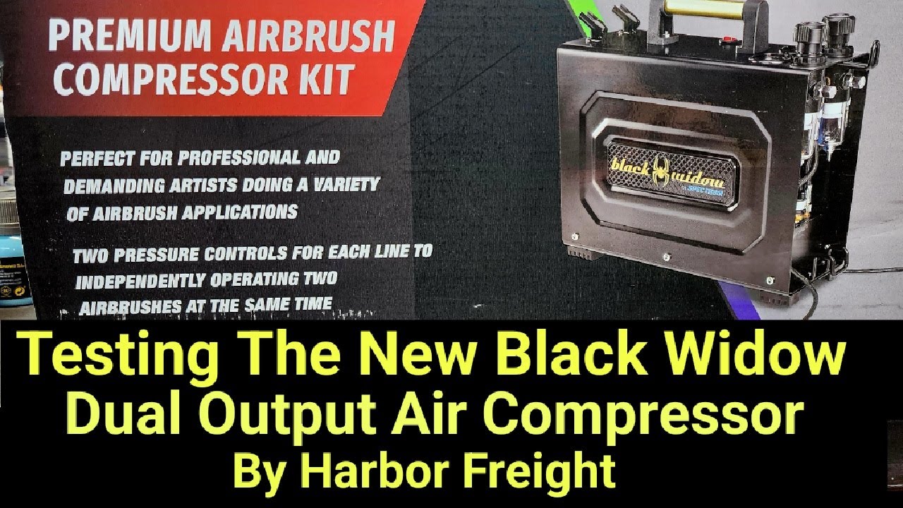 Testing The New Black Widow Dual Air Compressor From Harbor Freight