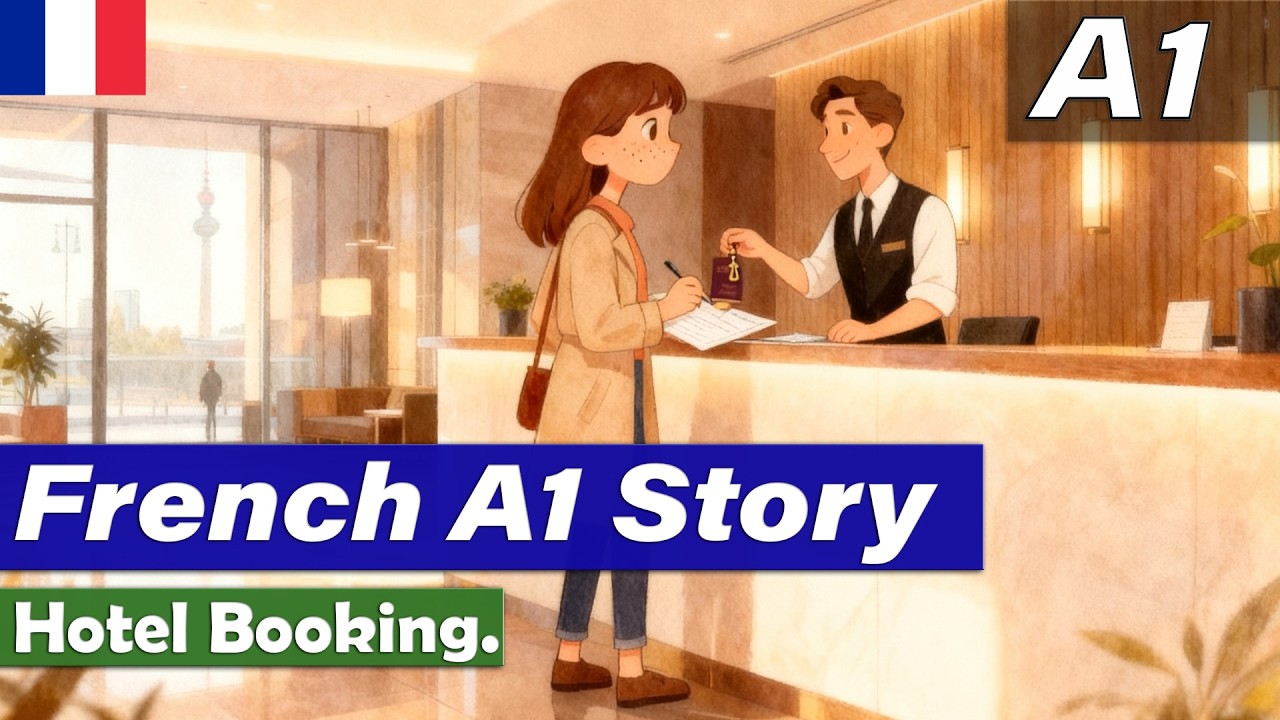 Learn French A1 | Hotel Booking | Simple Story |