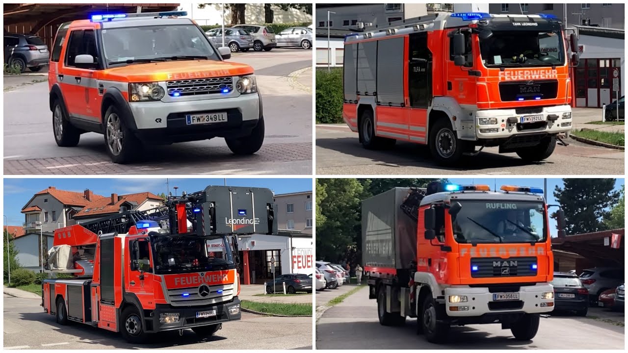 [Sirenenalarm+anrückende FFler] Einsatzfahrt FF Leonding+FF Rufling+FF Hart zu Brand Wohnhaus