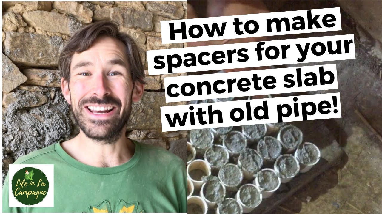How to make DIY spacers for your concrete slab with old pipe!