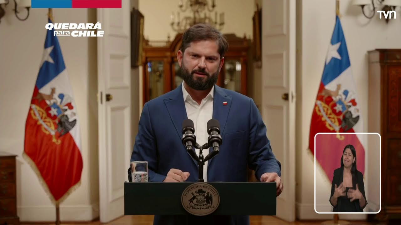 Última cadena nacional del Pdte. Gabriel Boric