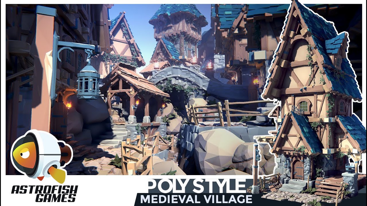 POLY STYLE - Medieval Village [Unity Trailer] - 3D Modular Asset Pack
