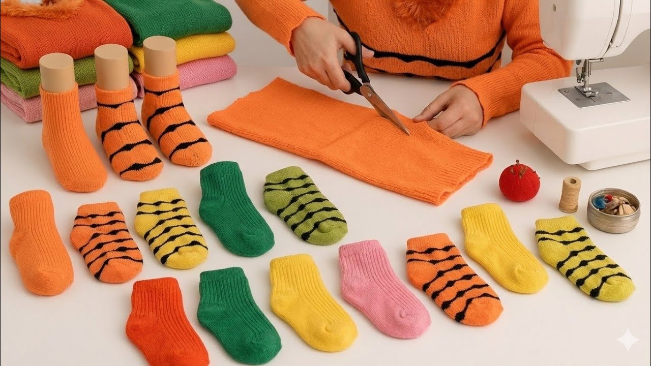💥2 Upcycled Fabric Slippers – Warm, Cute, and Super Easy!