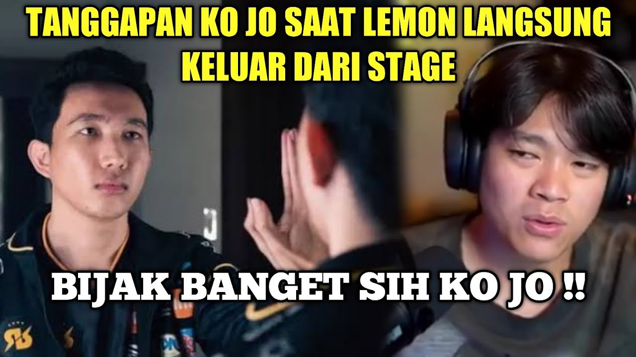 TANGGAPAN JONATHAN LIANDI /KO JO TERKAIT SAAT LEMON LANGSUNG PERGI MENINGGALKAN STAGE !