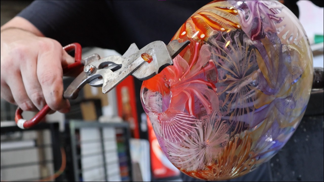 Narrated glassblowing process, my best color pattern yet,  HUGE channel announcement