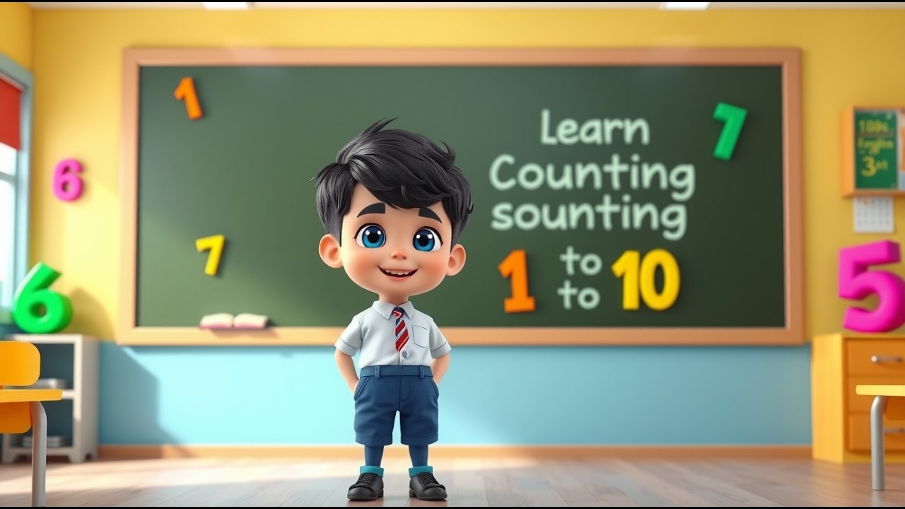 Tony Learns Counting 1 to 10 | Fun Numbers Learning for Kids | Counting  Song