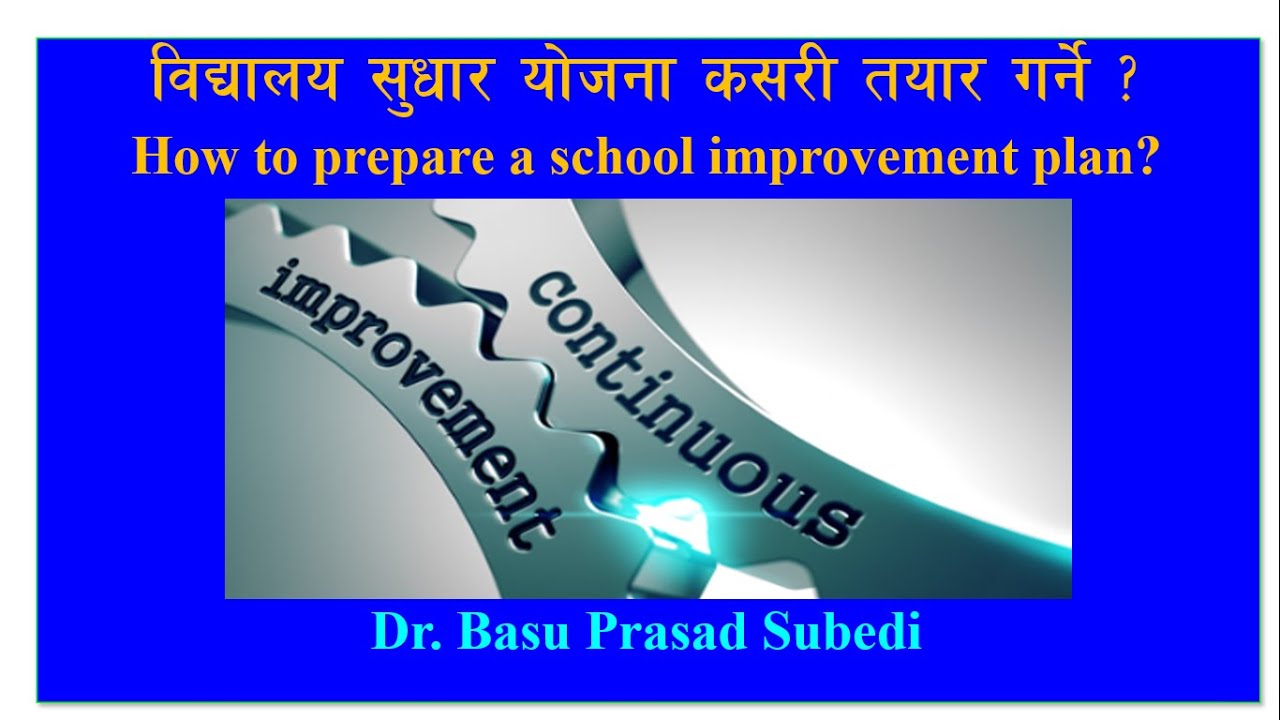 How to prepare a school improvement plan? Dr. Basu Prasad Subedi