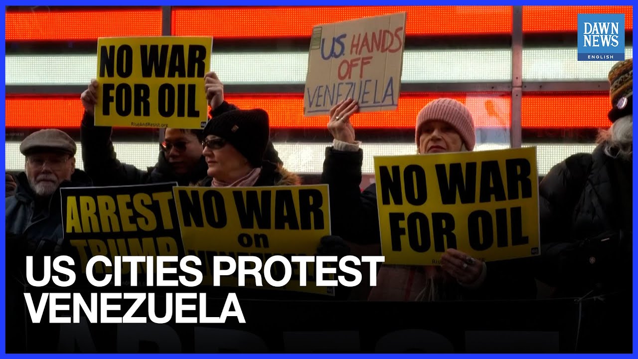 Venezuelans Rally in Capital Condemning US Attacks, Maduro Capture | Dawn News English