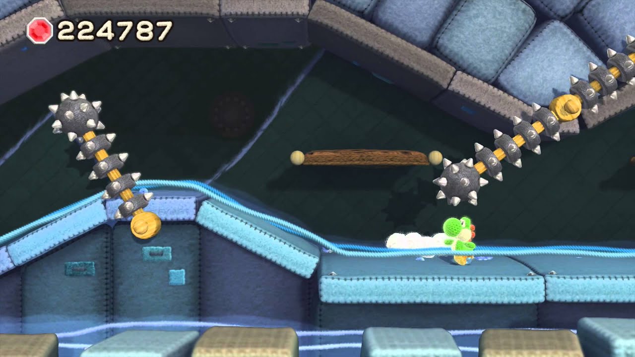 Yoshi's Woolly World ~ World 4-8: Naval Piranha's Sewer (Collectables Guide)