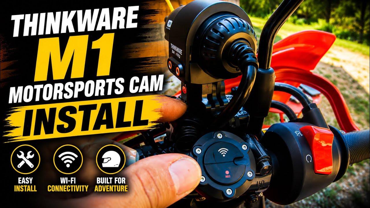 Thinkware M1 Motorsports Cam Install & Videos Honda CRF250L Motorcycle Dashcam