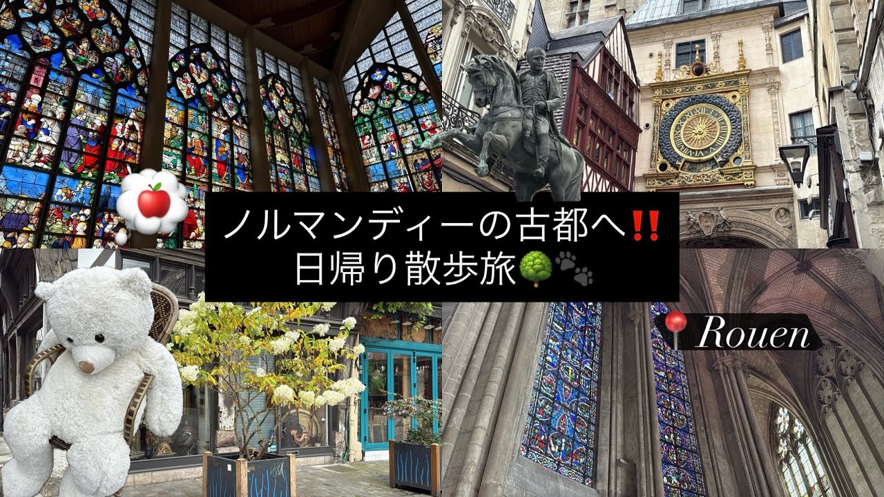 ノルマンディー/ルーアン🇫🇷 【日帰り旅‼️】 北フランスの古都にお散歩へ🐕🐾