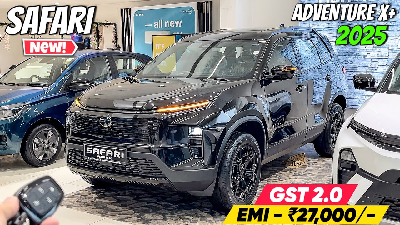 Tata Safari Adventure X Plus Dark Edition 2025 ❤️ | GST 2.0 में ₹ 1,45,000/- की महाबचत ✅ |Review