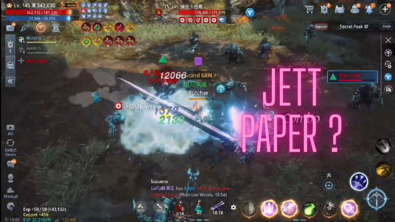 MIR4 - BUTCHER VS JETT 1V1 | BUTCHER, MUTYA G VS JETT, SYLAR + BACKUP