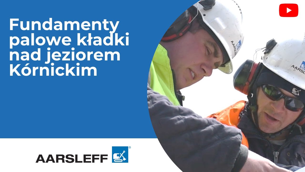 AARSLEFF. Fundamenty palowe kładki nad jeziorem Kórnickim.