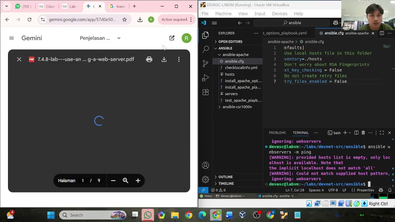 7.4.8 Lab - Use Ansible to Automate Installing a Web Server