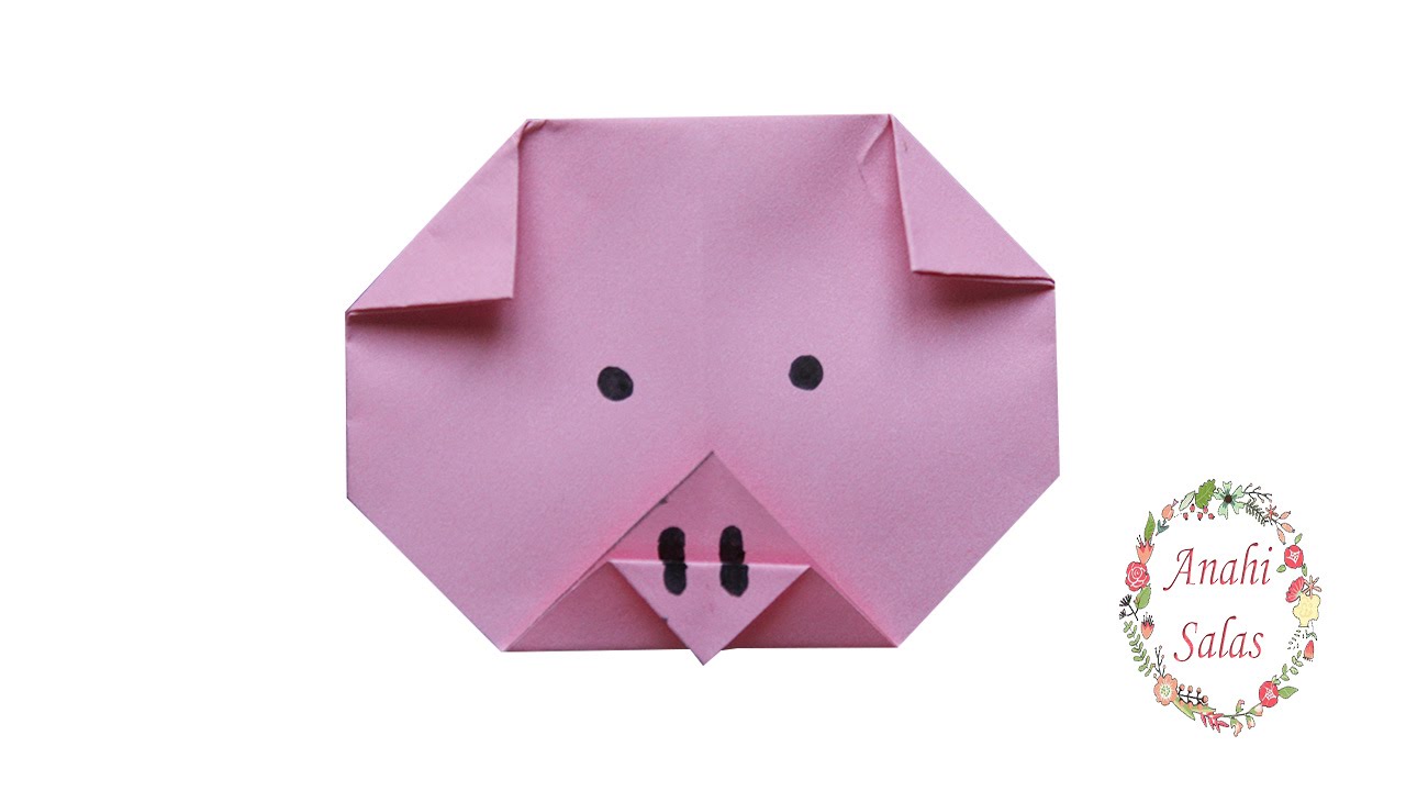 Cómo hacer un cerdito de papel | Origami fácil (paso a paso) #origami #origamifacil #diyorigami