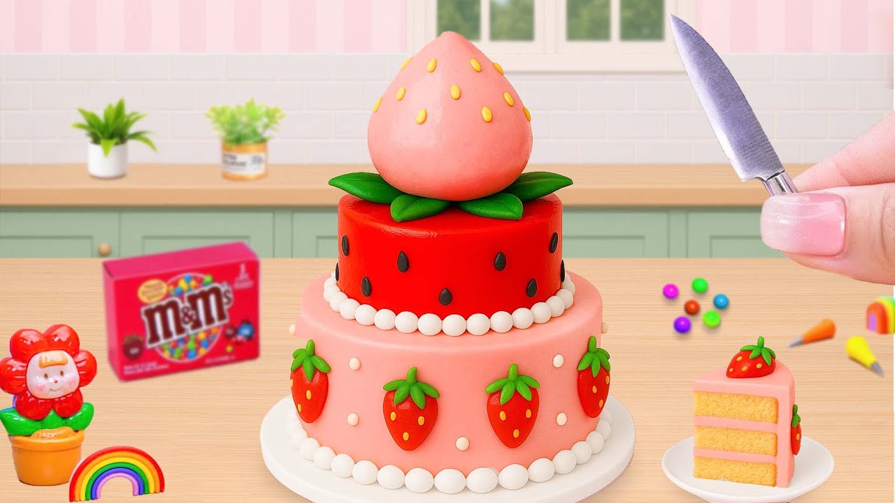 ASMR de Bolo Mini com Granulado 🌈🎂 | Relaxamento e Sabor em Camadas 💖 Cake Wish