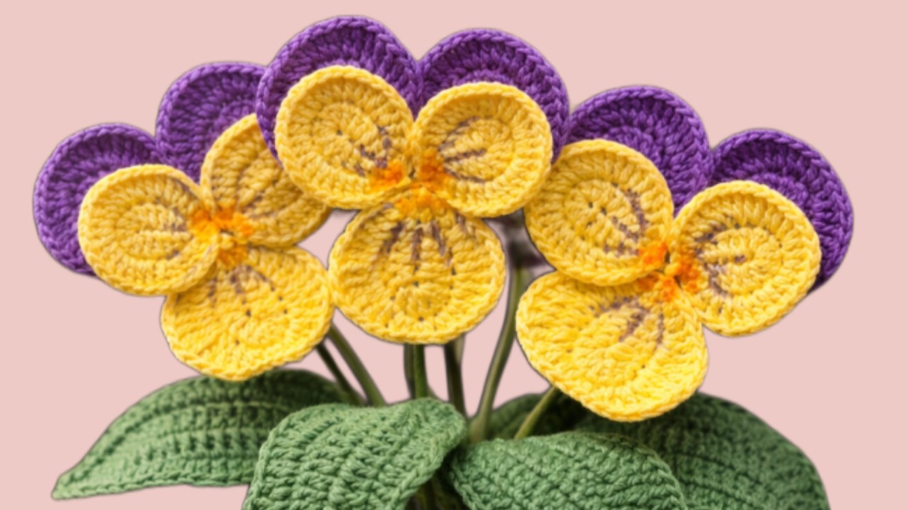 Violet Flower Crochet &ndash; Easy Beginner-Friendly Tutorial (Part 1)