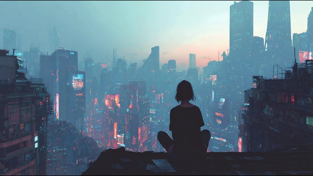 𝙉𝙚𝙤𝙣 𝙂𝙝𝙤𝙨𝙩𝙨 𝙤𝙛 𝙎𝙚𝙘𝙩𝙤𝙧 𝘽 | Cyberpunk Ambience for Chill & Study (1 Hour)