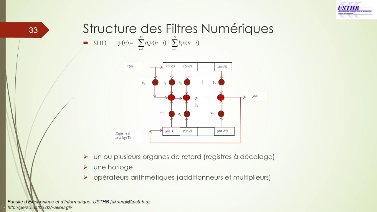 Filtres Numeriques RIF ou RII?