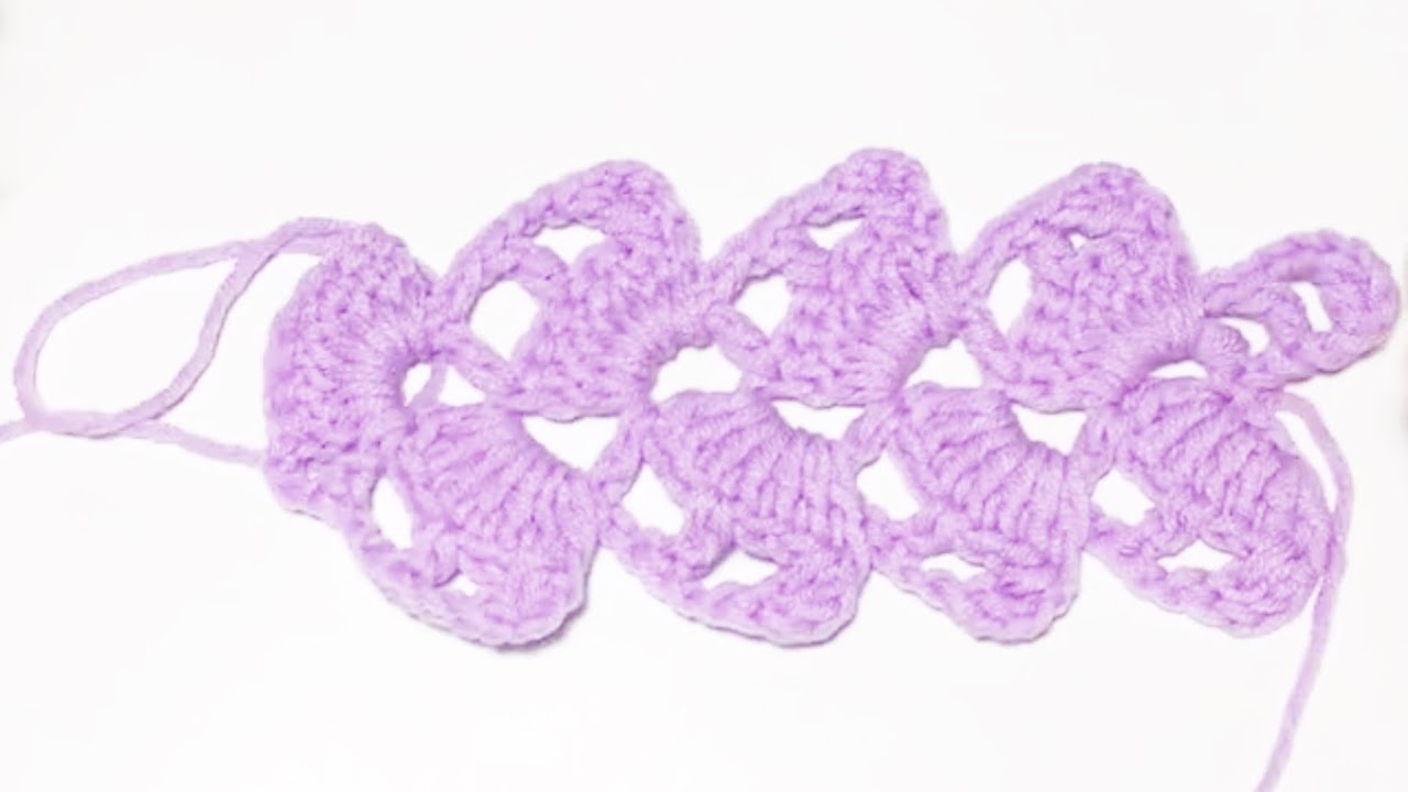 钩针花绳系列，一款对称错位蕾丝双花带教程，别致又好看！Crochet Asymmetrical Lace Tape Ribbon Tutorial