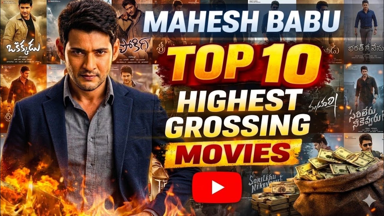 Mahesh Babu Top 10 Highest Grossing Movies | Mahesh Babu Top 10 Best Movies | Superstar Mahesh Babu 