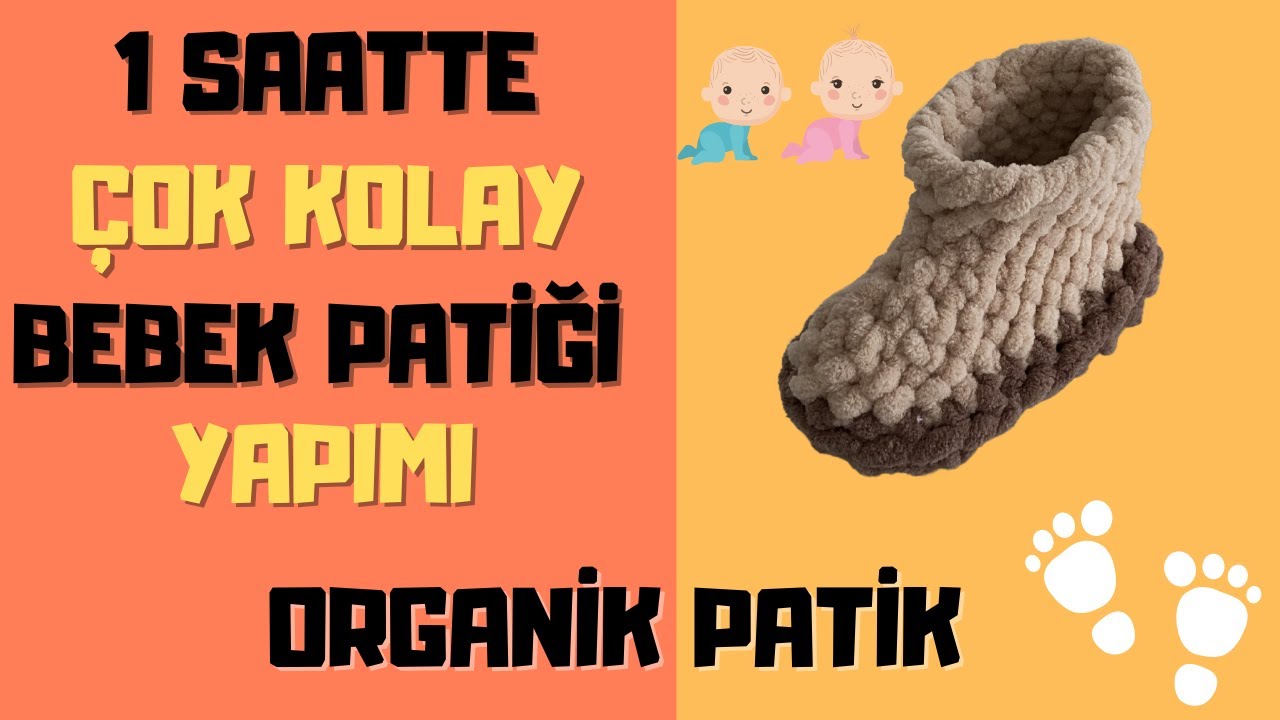 Alize puffy fine ile 8-10 aylik bebek patik yapımı