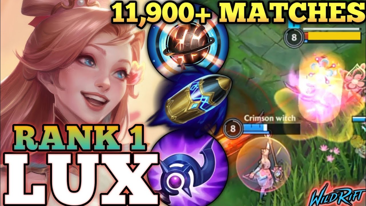 LUX FEEDER TO KILLER MVP PLAY! 100% ULTIMATE ACCURACY - TOP 1 GLOBAL LUX BY Crimson witch- WILD RIFT