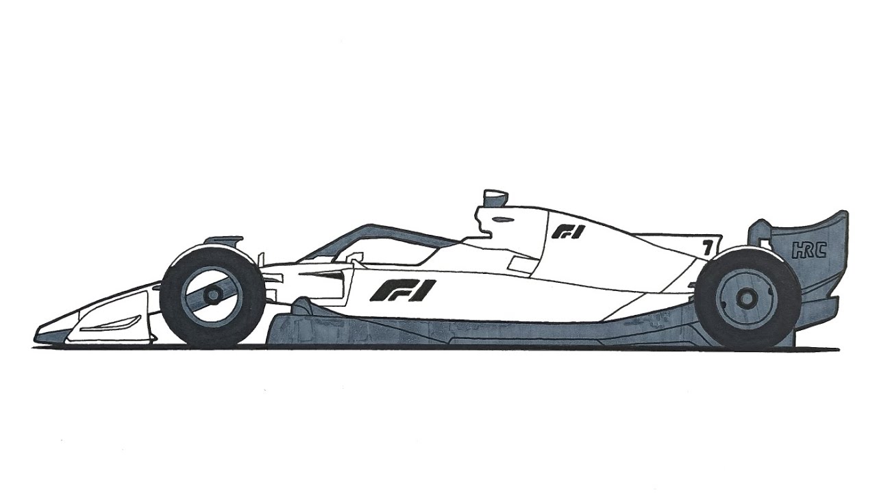 How To Draw Formula 1 Car