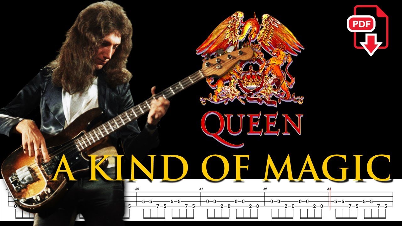 Queen - A Kind Of Magic (🔴Bass Tabs | Notation) @ChamisBass #queenband #johndeacon